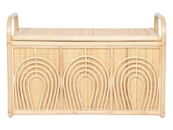 OZAIA Acessórios De Arrumação*Baú de armazenamento em vime trançado, C.91 x P. 48 x A. 58 cm, Natural, LUMORA Natural claro