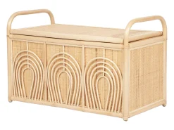 OZAIA Acessórios De Arrumação*Baú de armazenamento em vime trançado, C.91 x P. 48 x A. 58 cm, Natural, LUMORA Natural claro