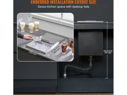 Acessório Vinho E Bar*Baú de Gelo SucceBuy, 45,7 x 30,5 x 36,5 cm, em Aço Inoxidável, com Tampa, Caixa de Gelo Prateado