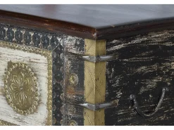 Baú de madeira de mangueira com detalhes em bronze*Giner y colomer Outlet