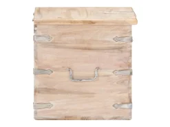 vidaxl Acessórios De Arrumação*Baú 40x40x40 cm madeira de acácia maciça Natural claro