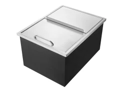 Balde de Gelo SucceBuy, 55,23 L, 61x46x33 cm, Geladeira de Aço Inoxidável com Tampa Deslizante, para Cozinha Exterior Vinho Cerveja^ Sale