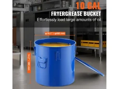 Balde de Graxa SucceBuy para Frigideira, 37 L, Bacio de Óleo com Bolsa Filtro, , Aço Carbono com Revestimento Antiferrugem* Hot