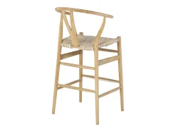 Banco alto em teca e palha de cor natural - POGIANA^Vente-unique Hot