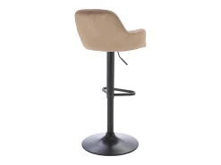 Banco alto veludo e metal preto, altura ajustável, - ELEANA^Vente-unique Clearance