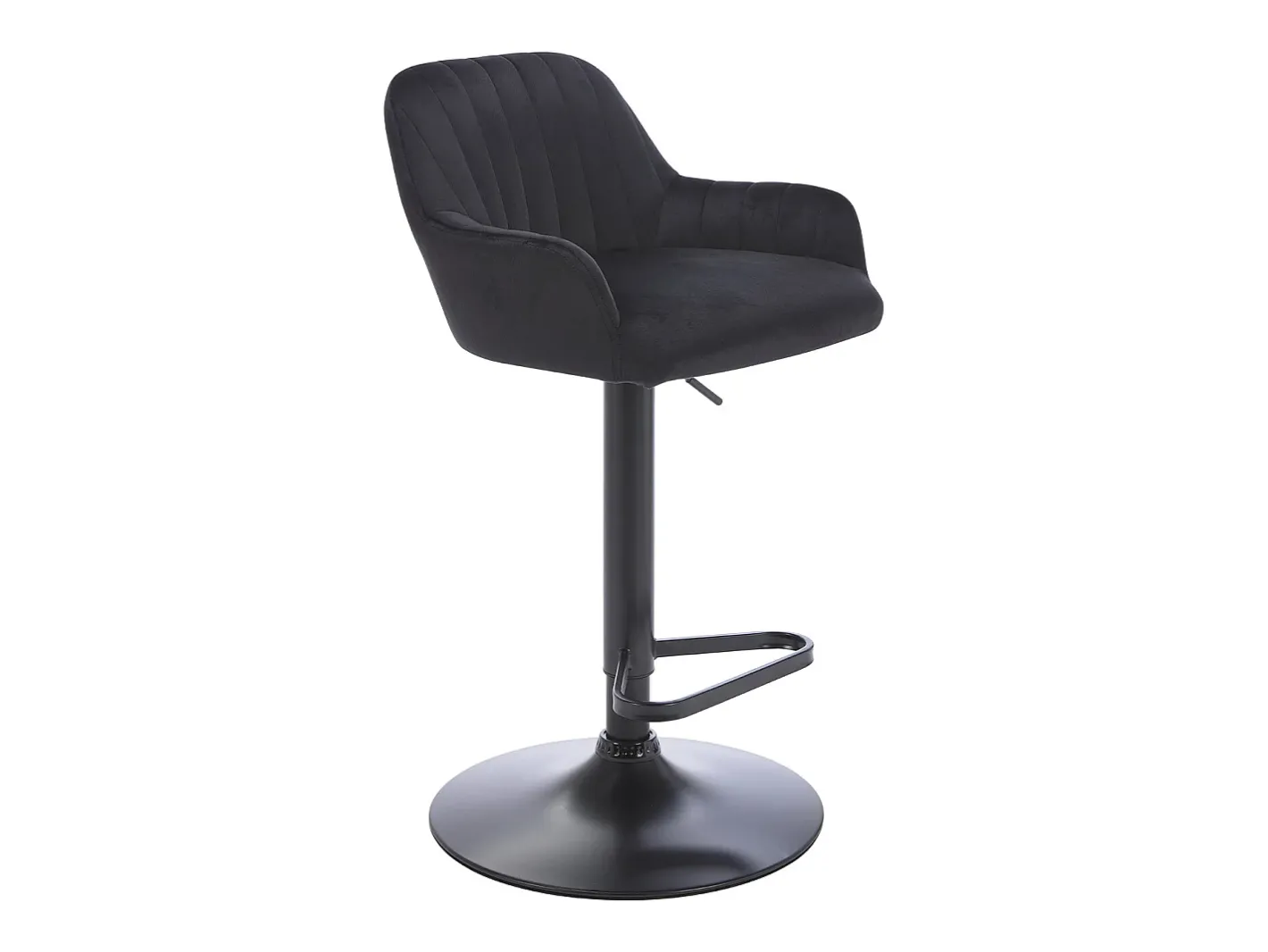 Banco alto veludo e metal, altura ajustável, - ELEANA*Vente-unique Sale