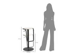Banco Alto VKH448, Branco, 41x41x61 cm, Kendra Home* Outlet