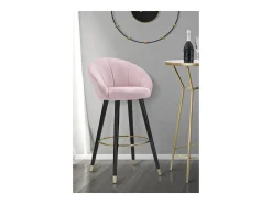 Banco Alto VKH431, Cor-de-rosa, 55x56x104 cm, Kendra Home* Outlet