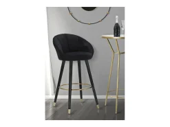 Banco*Banco Alto VKH430, , 55x56x104 cm, Kendra Home Preto