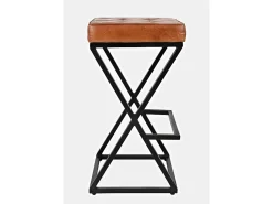 Banco*Banco alto 38x74x38 cm castanho Avola AV1730-192S Preto / Castanho