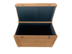 Banco com arrumação com almofada em linho C80xL40xA53 cm natural e bege - TURZA*OZAIA Sale