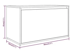vidaxl Móvel De Arrumação|Sapateira*Banco corredor 80x40x45 cm derivados de madeira carvalho fumado Natural claro