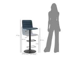 BANCO DE BAR ALTO MARINHA CM 43X49.5X85.5-107 (ASSENTO CM 61-82.5)* Sale
