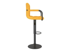vidaxl Banco*Banco de bar tecido mostarda Amarelo