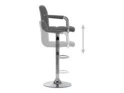 vidaxl Banco*Banco de bar tecido cinzento-claro Cinzento claro