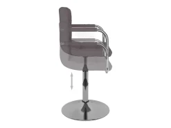 Banco de bar tecido cinzento-acastanhado*vidaxl Clearance