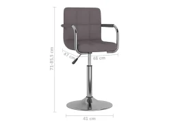 Banco de bar tecido cinzento-acastanhado*vidaxl Clearance