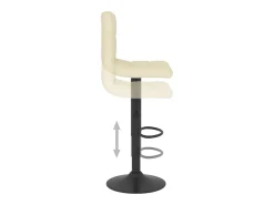 vidaxl Banco*Banco de bar tecido cor Creme