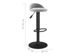 Banco de bar veludo cinzento-claro^vidaxl Outlet