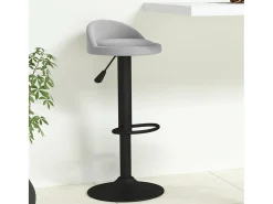 Banco de bar veludo cinzento-claro^vidaxl Outlet