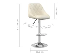 vidaxl Banco*Banco de bar veludo cor Creme