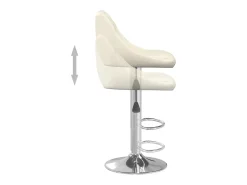 vidaxl Banco*Banco de bar veludo cor Creme