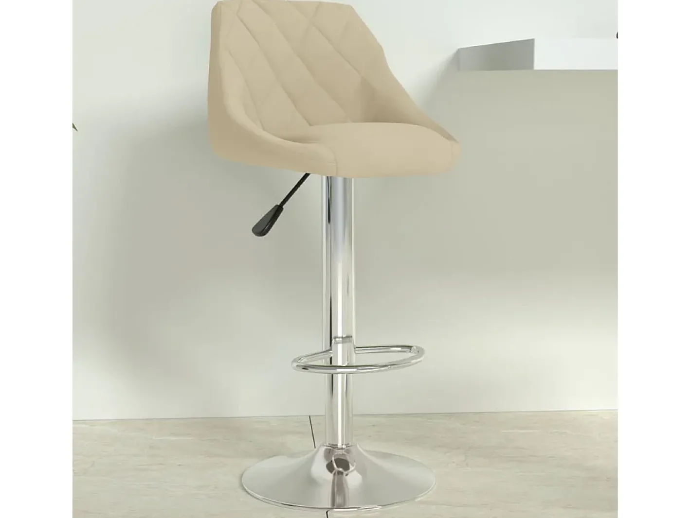 vidaxl Banco*Banco de bar veludo cor Creme