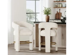 Banco*Banco de bar 61x89x57 cm Leith LET71HN Bege