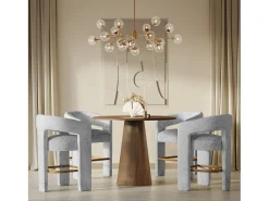 Banco de bar 61x89x57 cm cinza prateado Leith LET71HG^ Online