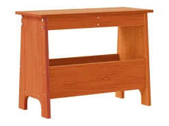 vidaxl Móvel De Arrumação|Sapateira*Banco de corredor 60x28x45 cm pinho maciço castanho cera Natural claro