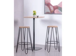 Best Banco Industrial em madeira de freixo (75cm) - Lisboa - Banco