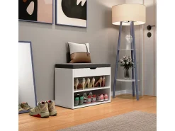 Vicco Móvel De Arrumação|Sapateira*Banco para sapatos 60x30x45 titus Branco