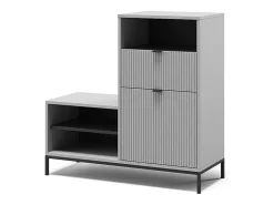 Vicco Móvel De Arrumação|Sapateira*Banco para sapatos cinza 100x40x98.5 eliza Cinzento