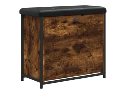 vidaxl Móvel De Arrumação|Sapateira*Banco sapateira c/ gaveta articulada 62x32x56cm carvalho fumado Natural claro