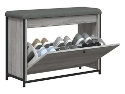 vidaxl Móvel De Arrumação|Sapateira*Banco sapateira c/ gaveta articulada 82x32x56cm sonoma Cinzento