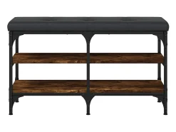 vidaxl Móvel De Arrumação|Sapateira*Banco sapateira 82x32x47 cm derivados madeira carvalho fumado Natural claro