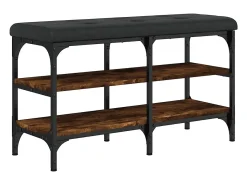 vidaxl Móvel De Arrumação|Sapateira*Banco sapateira 82x32x47 cm derivados madeira carvalho fumado Natural claro