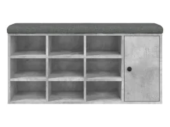 vidaxl Móvel De Arrumação|Sapateira*Banco sapateira 102x32x50 cm derivados madeira cimento Cinzento