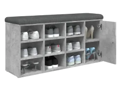 vidaxl Móvel De Arrumação|Sapateira*Banco sapateira 102x32x50 cm derivados madeira cimento Cinzento