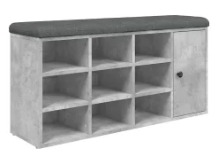 vidaxl Móvel De Arrumação|Sapateira*Banco sapateira 102x32x50 cm derivados madeira cimento Cinzento