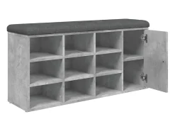 vidaxl Móvel De Arrumação|Sapateira*Banco sapateira 102x32x50 cm derivados madeira cimento Cinzento