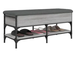 vidaxl Móvel De Arrumação|Sapateira*Banco sapateira 102x42x45 cm derivados madeira sonoma Cinzento