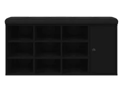 vidaxl Móvel De Arrumação|Sapateira*Banco sapateira 102x32x50 cm derivados de madeira Preto