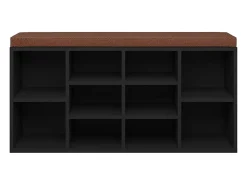 vidaxl Móvel De Arrumação|Sapateira*Banco sapateira 103x30x48 cm derivados de madeira Preto