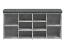 vidaxl Móvel De Arrumação|Sapateira*Banco sapateira 102x32x50 cm derivados madeira cinzento cimento Cinzento claro
