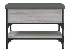vidaxl Móvel De Arrumação|Sapateira*Banco sapateira 62x42x45cm derivados de madeira sonoma Cinzento