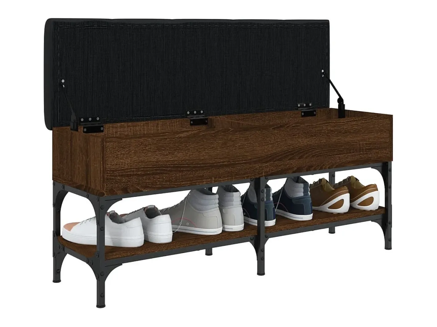 vidaxl Móvel De Arrumação|Sapateira*Banco sapateira 102x32x45cm derivados madeira carvalho castanho Natural claro
