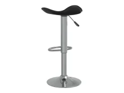 vidaxl Banco*Bancos de bar 2 pcs aço cromado e couro artificial Preto