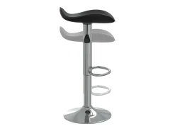 vidaxl Banco*Bancos de bar 2 pcs aço cromado e couro artificial Preto