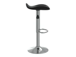 vidaxl Banco*Bancos de bar 2 pcs aço cromado e couro artificial Preto